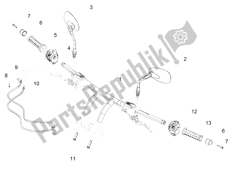 Toutes les pièces pour le Guidon - Commandes du Moto-Guzzi Audace 1400 2015