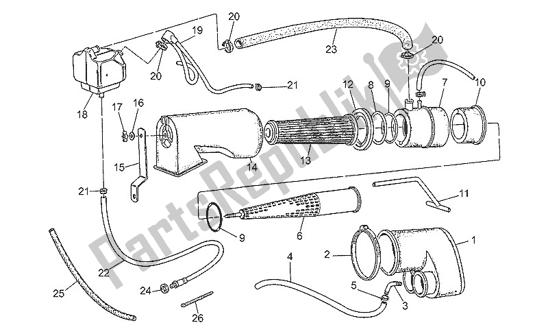 Toutes les pièces pour le Filtre à Air du Moto-Guzzi Nevada 350 1992