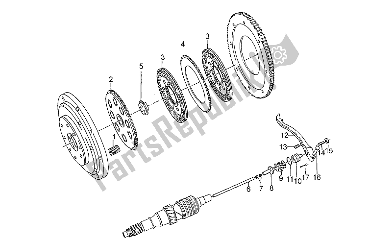All parts for the Clutch of the Moto-Guzzi California 1100 1994