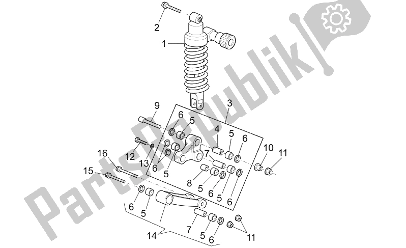 All parts for the Connecting Rod - Rear Shock Abs. Of the Moto-Guzzi Griso 1200 8V 2007