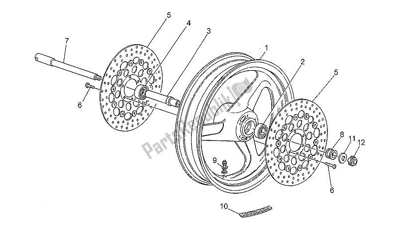 Toutes les pièces pour le Roue Avant du Moto-Guzzi V 10 Centauro 1000 1997