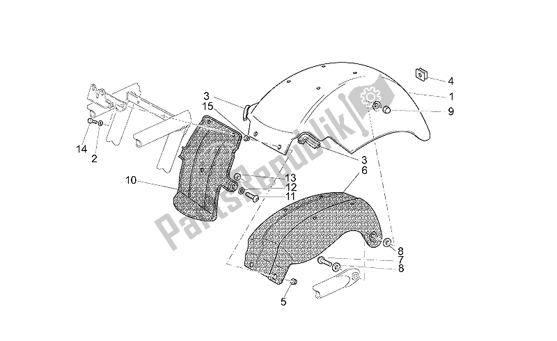 Toutes les pièces pour le Garde-boue Arrière du Moto-Guzzi California EV Touring 80 1100 2001