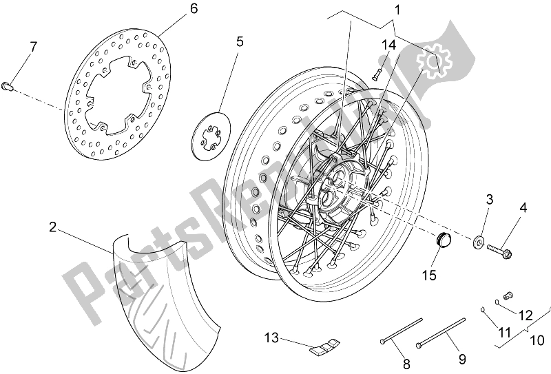 Tutte le parti per il Se Ruota Posteriore del Moto-Guzzi Griso S E 1200 8V 2015