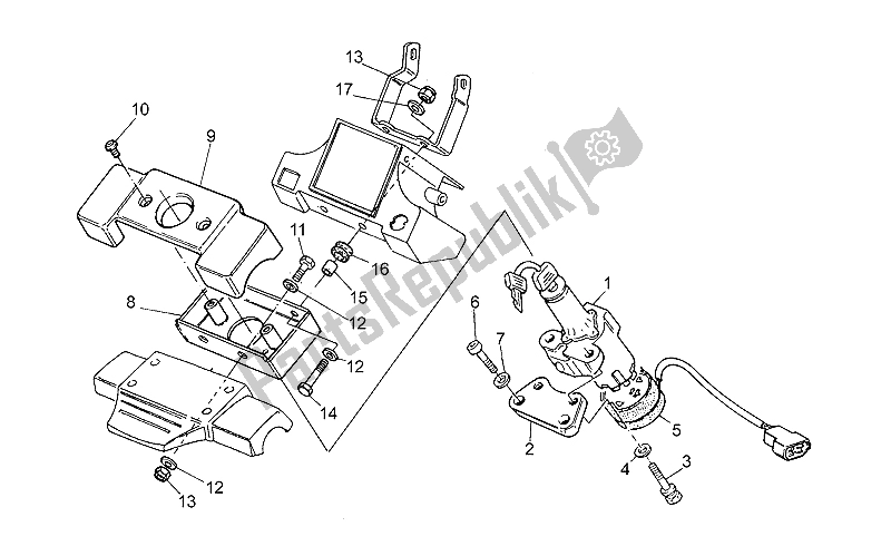Todas as partes de Interruptor Principal - Bloqueio De Direção do Moto-Guzzi Strada 1000 1993