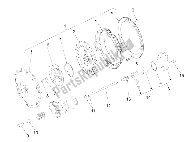 Toutes les pièces pour le Embrayage du Moto-Guzzi California 1400 Touring ABS 2012