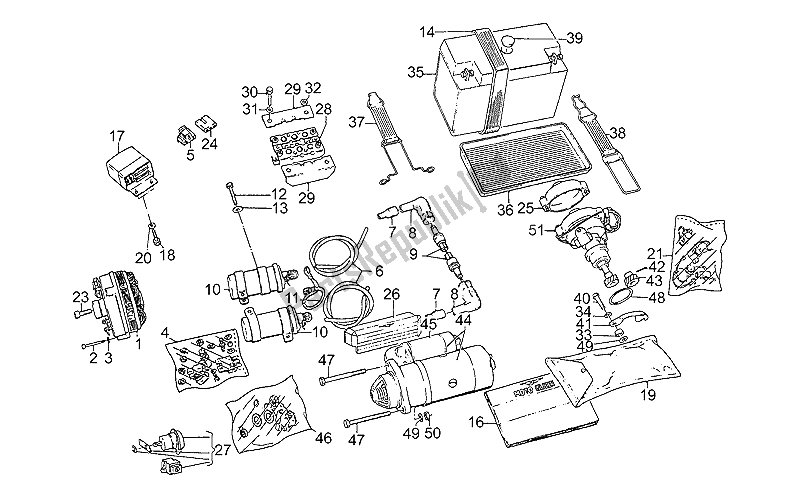 Toutes les pièces pour le Batterie du Moto-Guzzi LE Mans 1000 1985