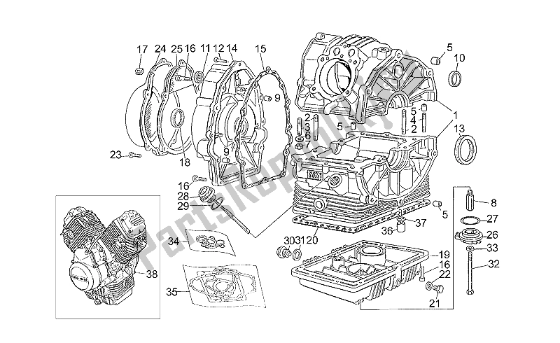 Toutes les pièces pour le Carter du Moto-Guzzi Nevada Club 750 1998