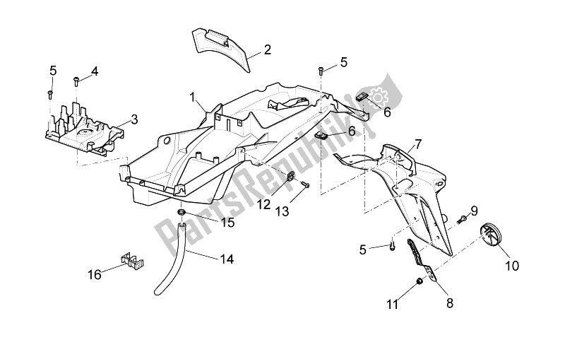 All parts for the Rear Body - Mudguard of the Moto-Guzzi Norge 1200 IE 8V Polizia Stradale 2014