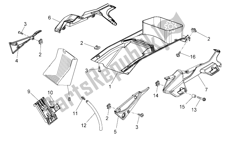 Todas las partes para Cuerpo Trasero I de Moto-Guzzi Stelvio 1200 8V STD NTX 2011