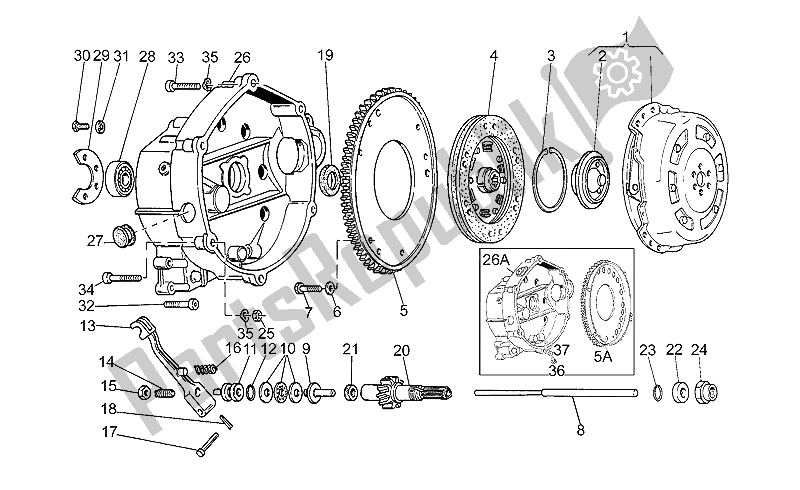 Toutes les pièces pour le Embrayage du Moto-Guzzi V 35 Carabinieri PA 350 1992