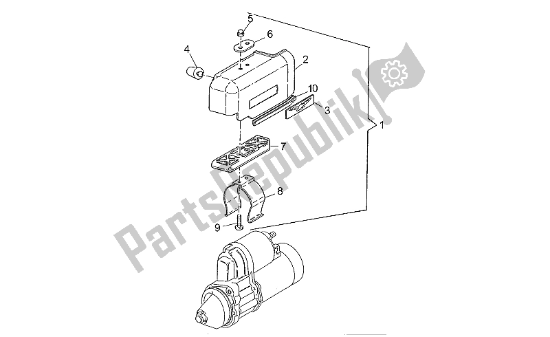Todas las partes para Cubierta Del Motor De Arranque de Moto-Guzzi Nevada Club 750 1998
