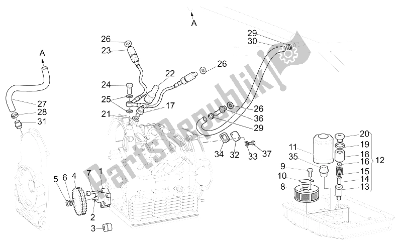 Alle onderdelen voor de Toevoer - Oliepomp van de Moto-Guzzi California Stone Touring PI CAT 1100 2003