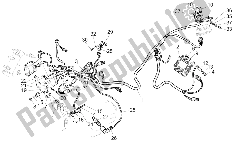 All parts for the Injection Electrical System of the Moto-Guzzi V 11 LE Mans 1100 2002