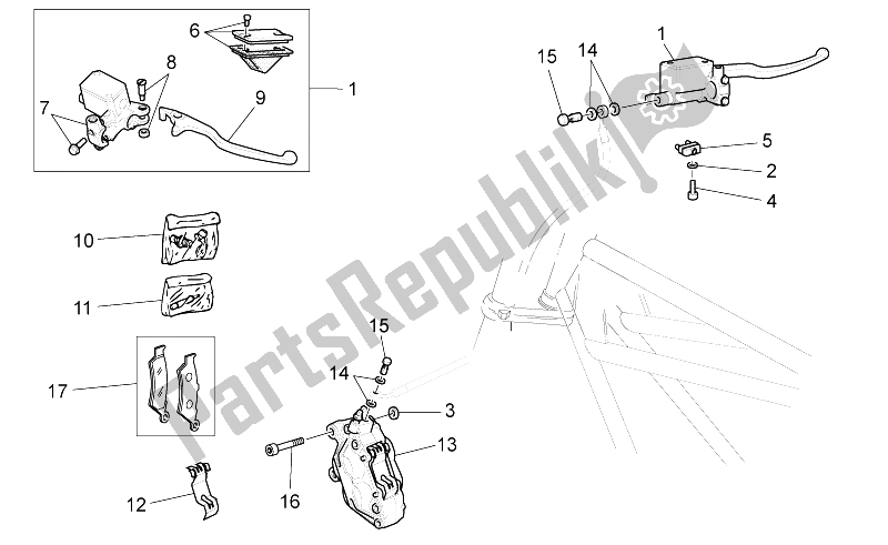 Toutes les pièces pour le Système De Freinage Avant du Moto-Guzzi V7 II Stone ABS 750 2015