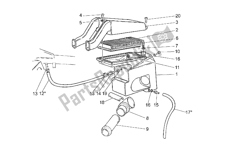 Toutes les pièces pour le Filtre à Air du Moto-Guzzi California Jackal 1100 1999