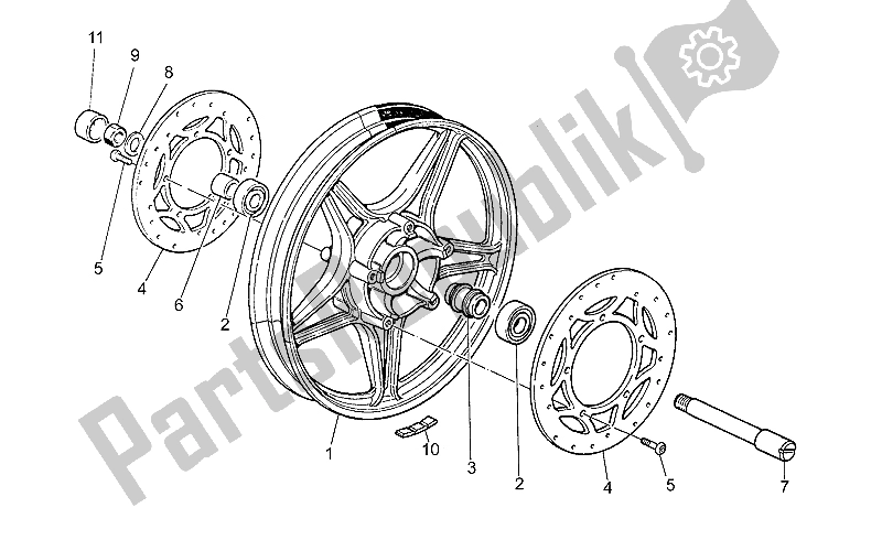 Toutes les pièces pour le Roue Avant du Moto-Guzzi SP II 1000 1985