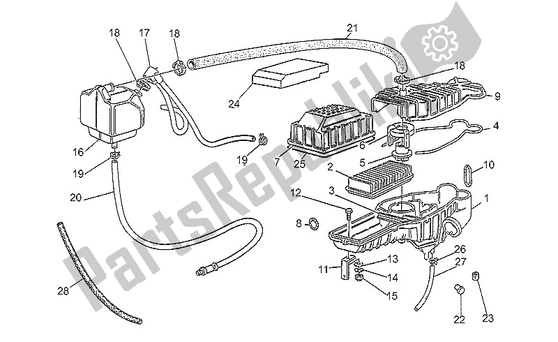 Todas las partes para Filtro De Aire de Moto-Guzzi Nevada 750 1991