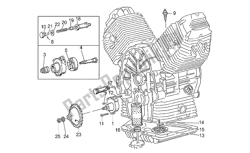 Toutes les pièces pour le La Pompe à Huile du Moto-Guzzi 65 GT 650 1987