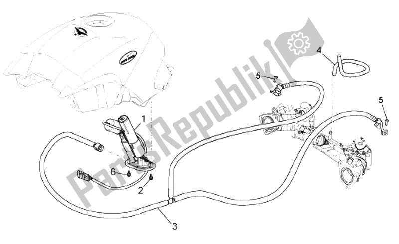 Tutte le parti per il Rifornimento Di Carburante del Moto-Guzzi Norge Polizia Berlino 850 2008