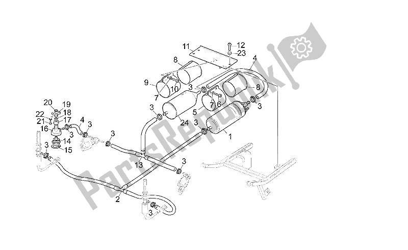 Toutes les pièces pour le Réserve De Carburant du Moto-Guzzi Quota ES 1100 1998