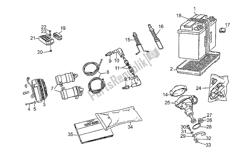 Toutes les pièces pour le Batterie du Moto-Guzzi S 1000 1989