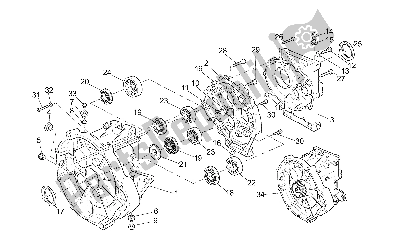 Todas las partes para Caja De Transmisión de Moto-Guzzi V 11 Sport Mandello 1100 1999