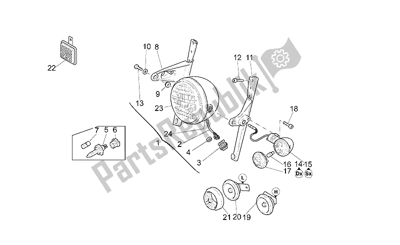 Toutes les pièces pour le Phare du Moto-Guzzi California Special Sport 1100 2001