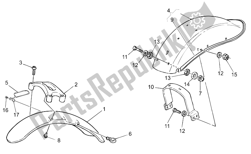 Toutes les pièces pour le Garde-boue Avant / Arrière du Moto-Guzzi Nevada Base Club 750 2002