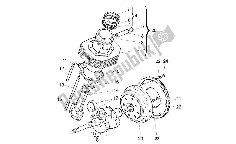 Alle onderdelen voor de Krukas Ii van de Moto-Guzzi California EV V 11 USA 1100 1997