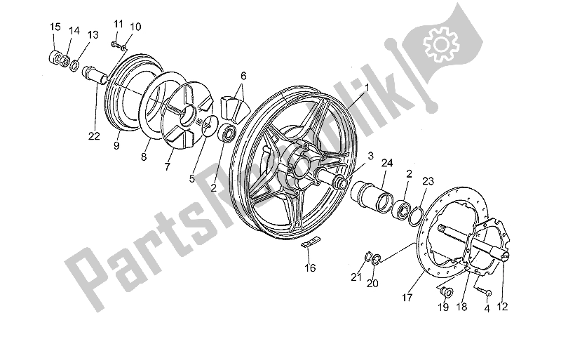 Todas las partes para Rueda Trasera, Aleación de Moto-Guzzi S 1000 1989