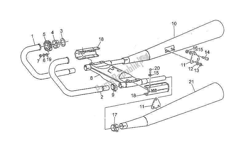 Todas las partes para Unidad De Escape de Moto-Guzzi LE Mans 1000 1985