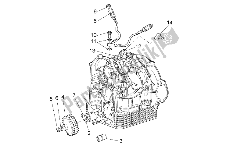 Alle onderdelen voor de Oliepomp I van de Moto-Guzzi Griso V IE 850 2006