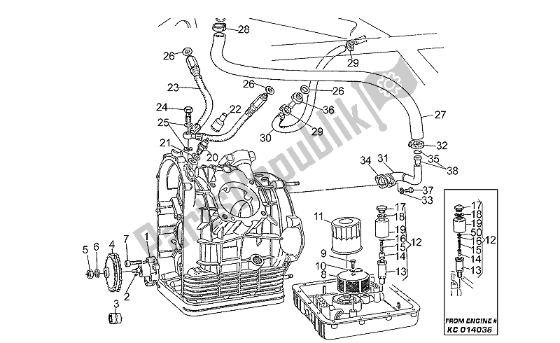 Toutes les pièces pour le La Pompe à Huile du Moto-Guzzi California 1100 1994