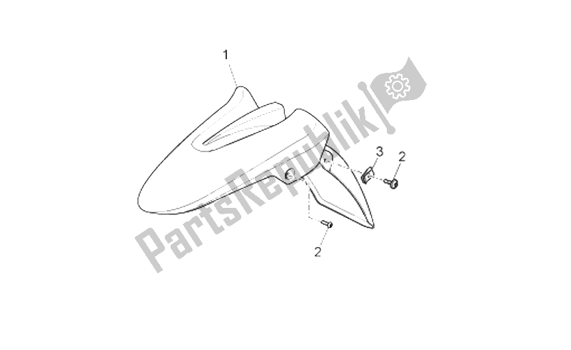 Tutte le parti per il Parafango Anteriore del Moto-Guzzi Norge Polizia Berlino 850 2008