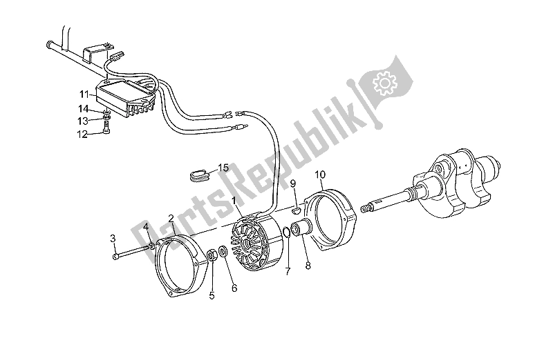 Toutes les pièces pour le Générateur - Régulateur du Moto-Guzzi Sport Corsa 1100 1998