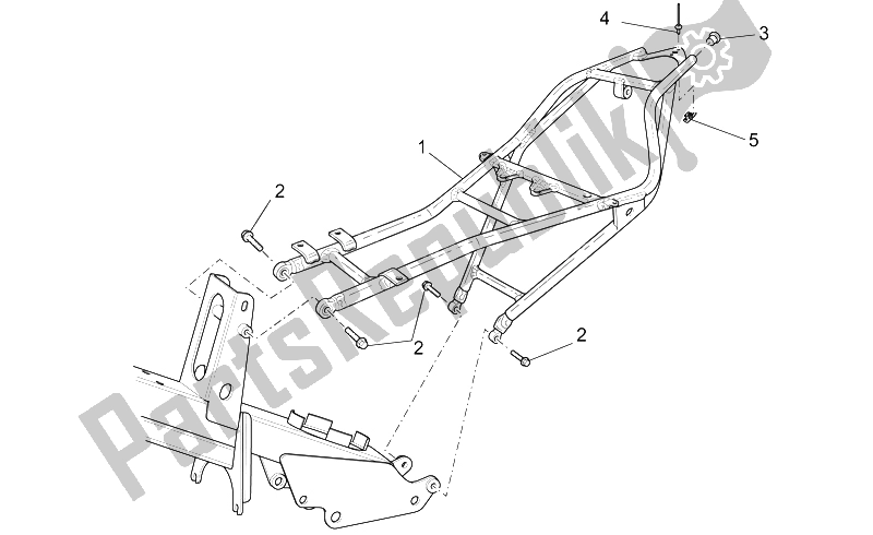 Tutte le parti per il Telaio Ii del Moto-Guzzi MGS 01 Corsa 1200 2004