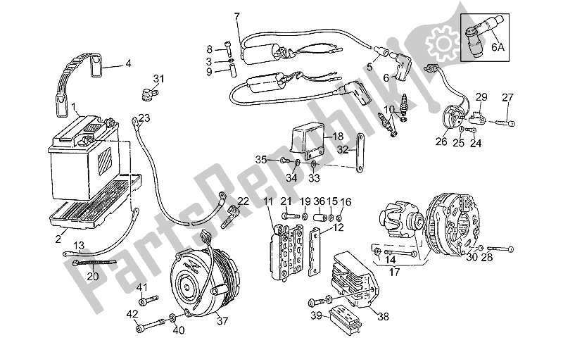 All parts for the Battery of the Moto-Guzzi V 50 PA 500 1992