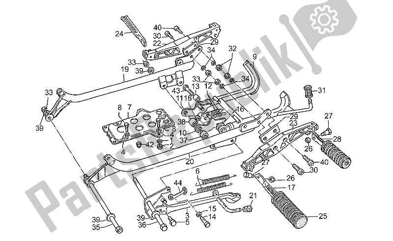 All parts for the Footrests-stands of the Moto-Guzzi SP III 1000 1989