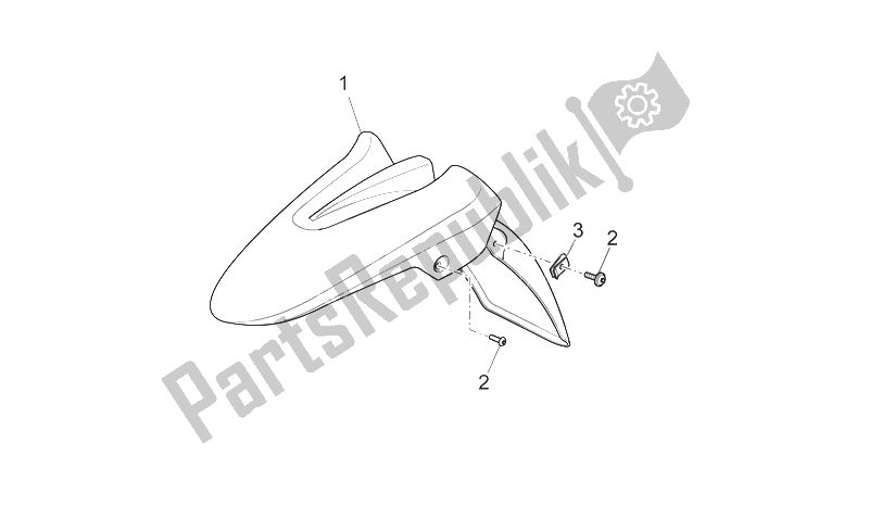 All parts for the Front Mudguard of the Moto-Guzzi 1200 Sport 8V 2008