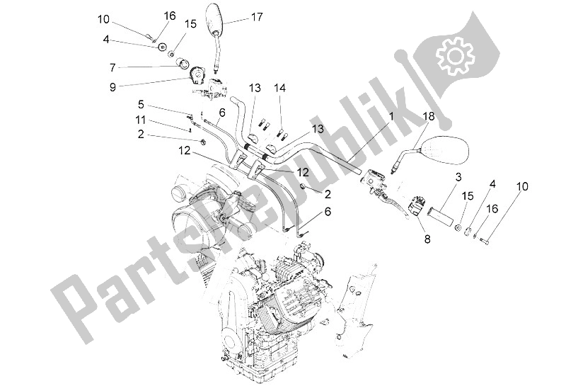 Todas las partes para Manillar - Controles de Moto-Guzzi Eldorado 1400 USA 2016