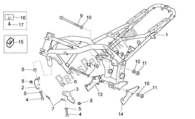 Toutes les pièces pour le Cadre I du Moto-Guzzi Sport 1200 2006