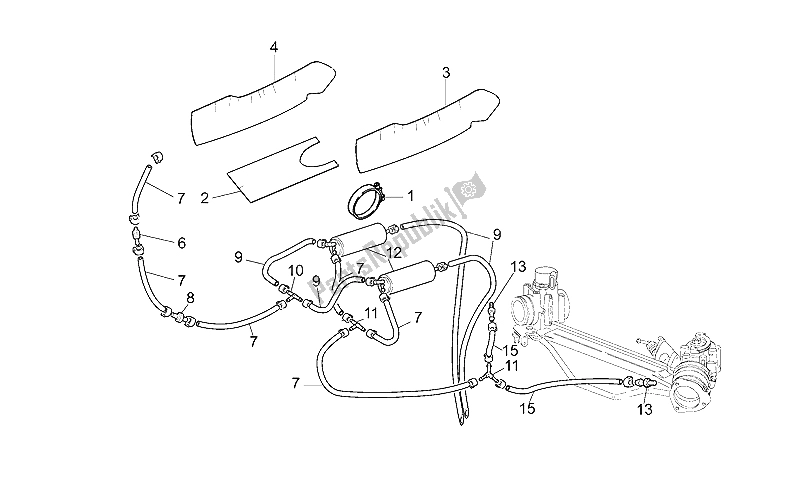 Toutes les pièces pour le Système De Récupération De Vapeur De Carburant du Moto-Guzzi Quota ES 1100 1998