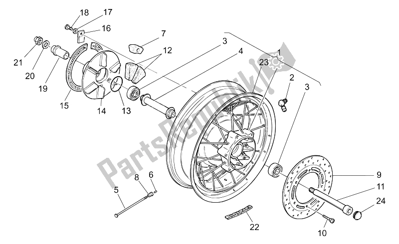 Toutes les pièces pour le Roue Arrière du Moto-Guzzi California EV Touring PI 1100 2002