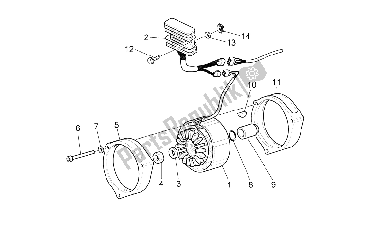 Toutes les pièces pour le Générateur - Régulateur du Moto-Guzzi California Black Eagle 1100 2009