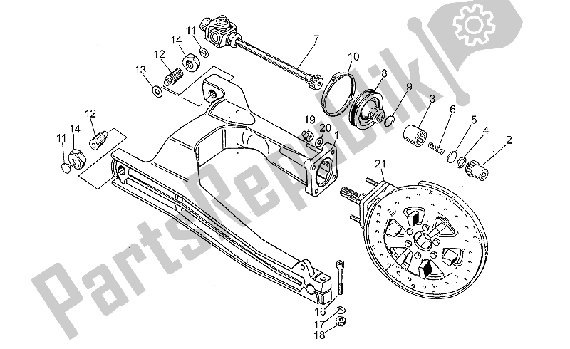 Todas las partes para Brazo Oscilante de Moto-Guzzi SP 750 1990