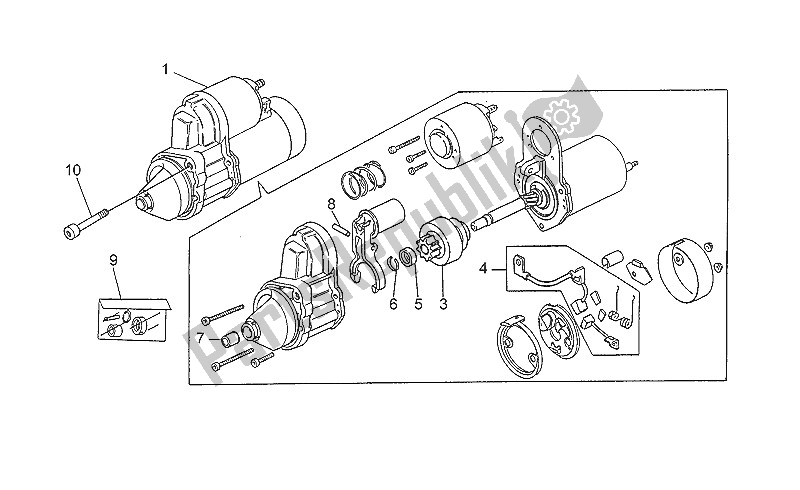 Alle onderdelen voor de Startmotor van de Moto-Guzzi Nevada 350 1993