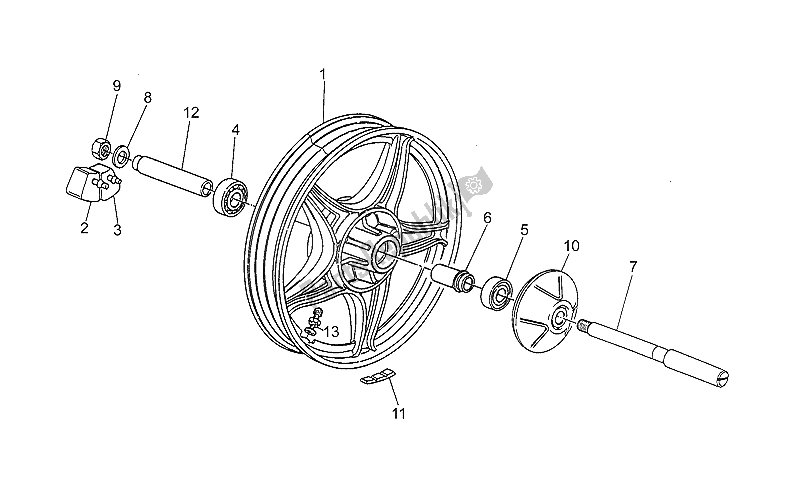 Toutes les pièces pour le Roue Arrière du Moto-Guzzi V 35 Carabinieri PA 350 1992