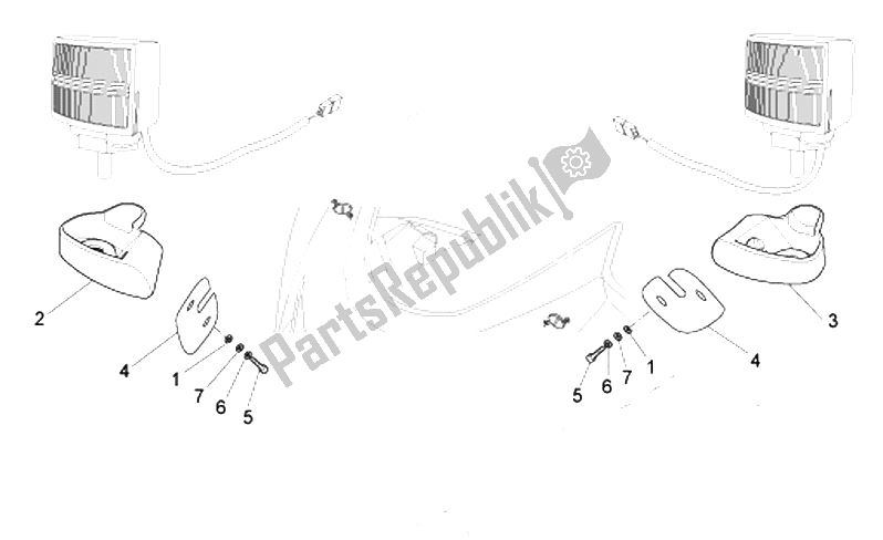 Tutte le parti per il Luce Stroboscopica Anteriore del Moto-Guzzi Norge Polizia Berlino 850 2008