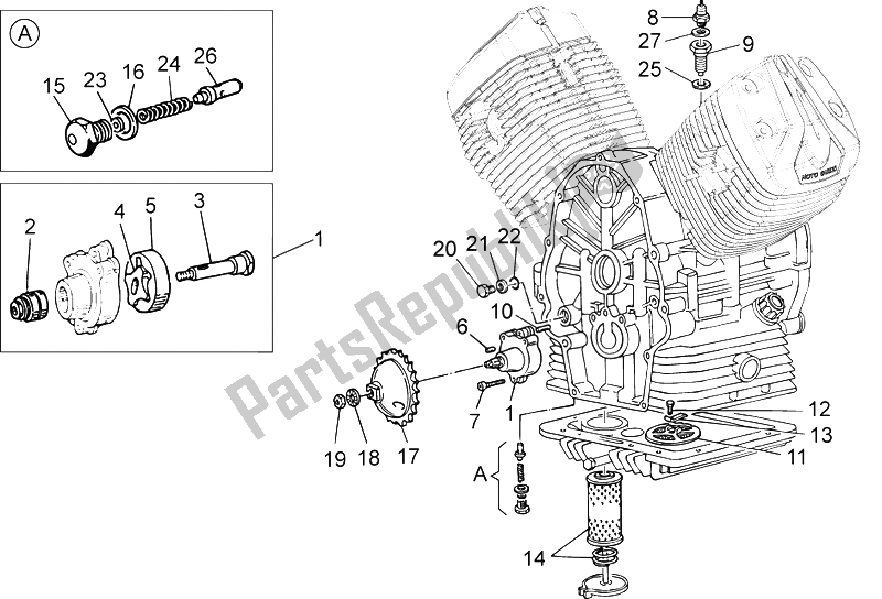 All parts for the Oil Pump of the Moto-Guzzi V7 II Special ABS 750 2015