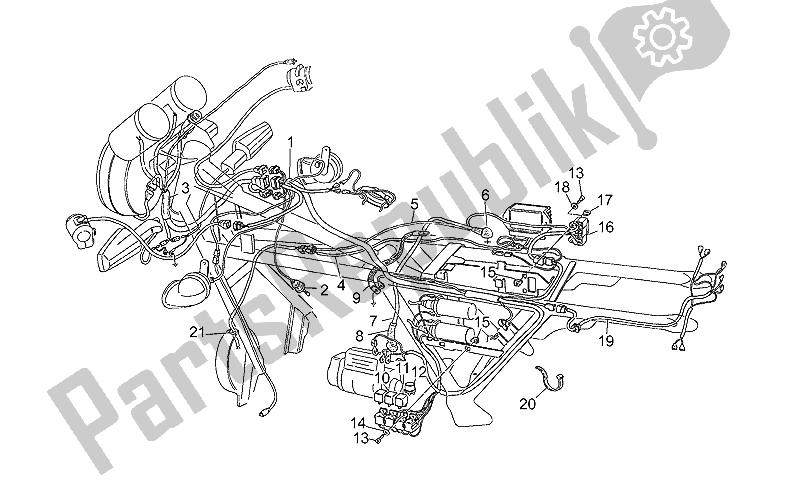 Toutes les pièces pour le Système électrique du Moto-Guzzi California III Carburatori 1000 1987